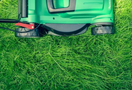 Lawnmower - green and black lawnmower on green grass