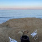 Soil PH Tester - a couple of white chairs sitting on top of a rocky beach