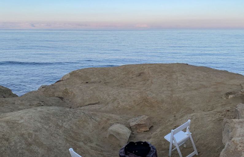 Soil PH Tester - a couple of white chairs sitting on top of a rocky beach