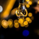 Bulbs - Close-Up Photo of Three Hanging Light Bulbs